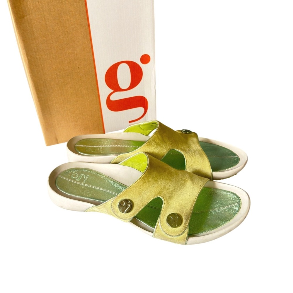 Nike Lab Sandal Womens Green G Series Open Toe Slide Wedge Suede Sz 9 Y2K KC